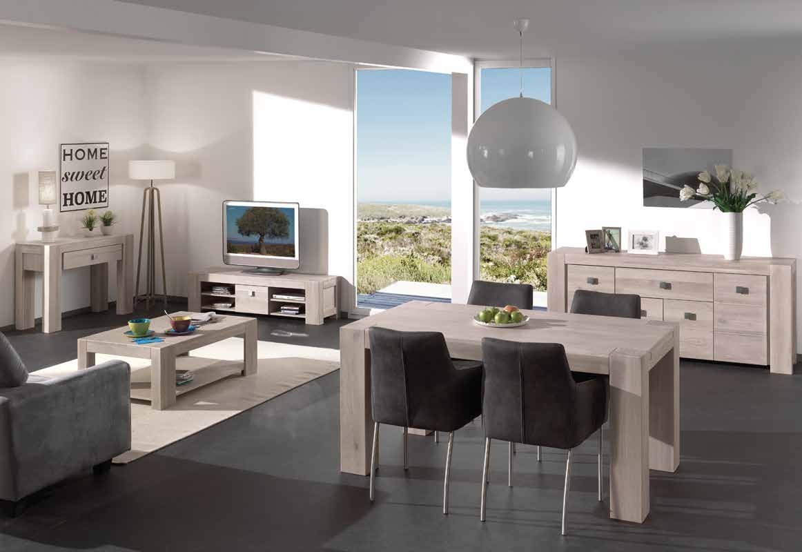 Chêne Porte 1 Meuble Blanchi 149cm Tv Chicsea 34RL5Ajq