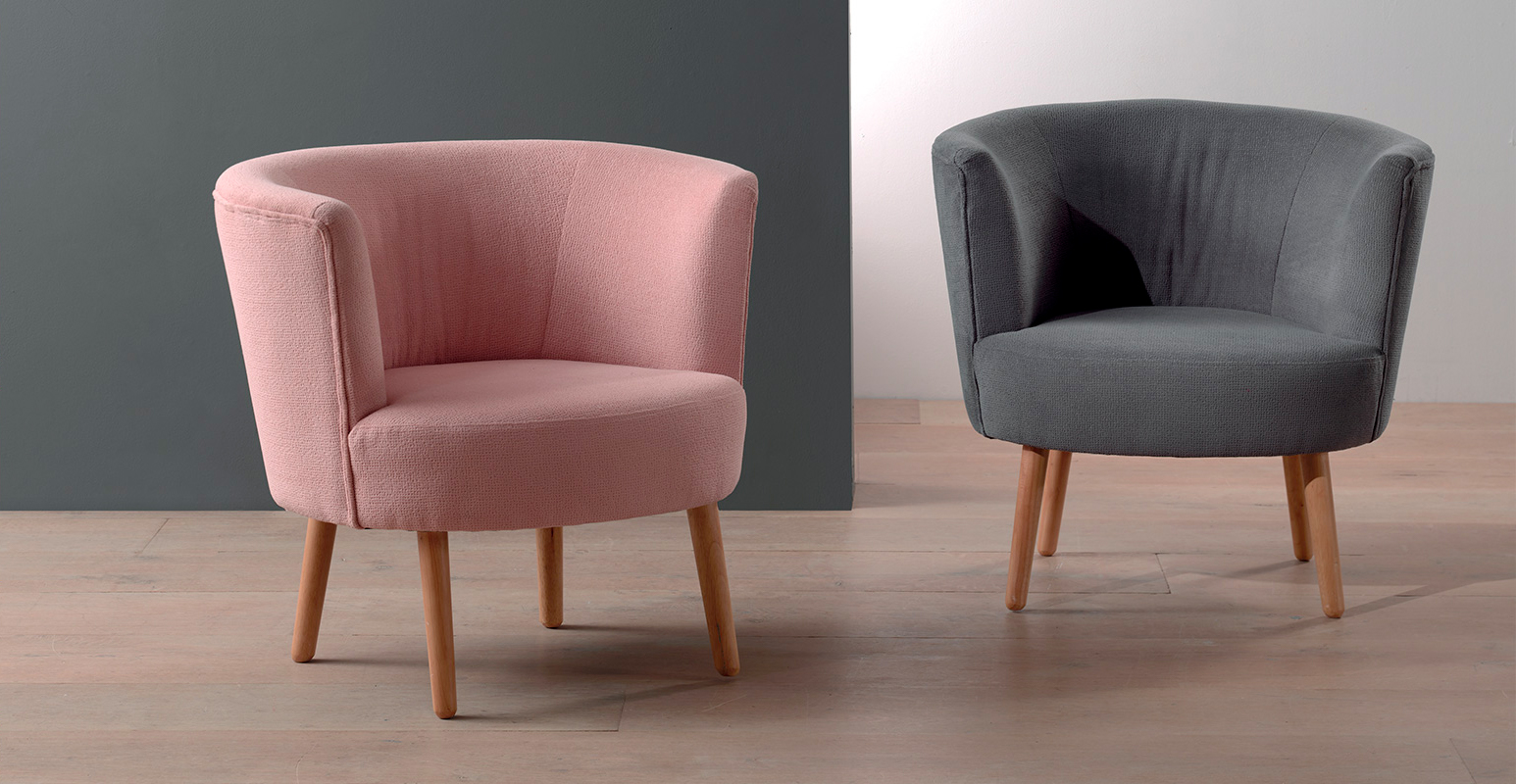 Fauteuil Cabriolet Velours Rose Avec Repose-pieds – Neuf Sous Emballage