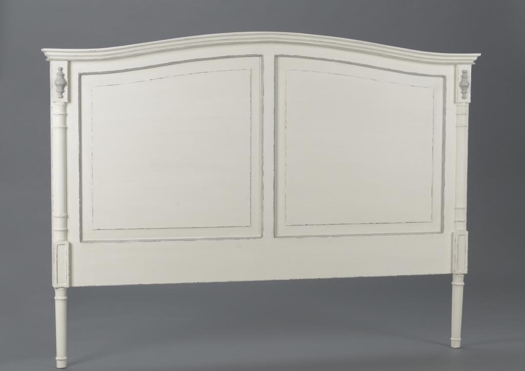 Tête De Lit Style Campagne Palazzo INT - Beige 160x120 Cm - Bois Et Coton - Mat