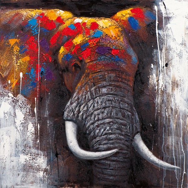 Tableau Décoratif éléphant Sur Toile Intissée - Impression Murando - Modèle 020116-26 - Neuf Sous Emballage