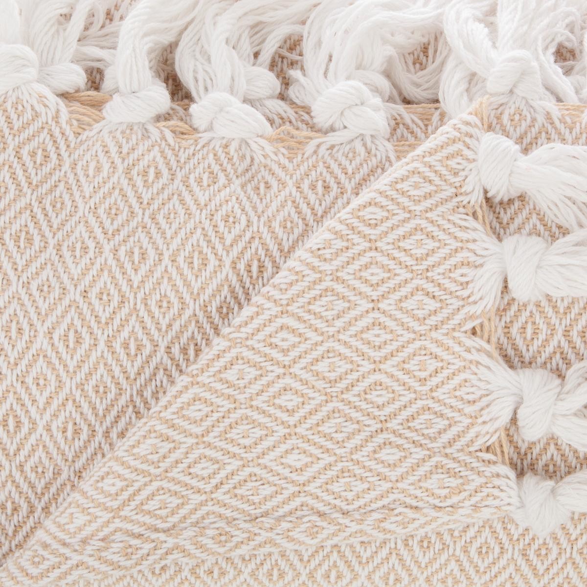Kabari · Plaid en coton organique tissé à la main