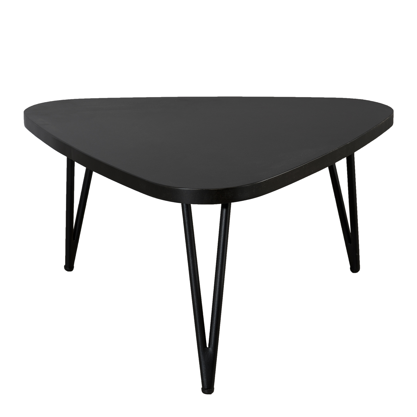 Table basse "goutte d'eau" en Acacia massif noir et pieds ...