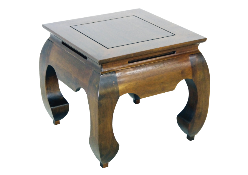Hévéa Maori Basse Opium 42x42x40cm Table Carrée 76byfg