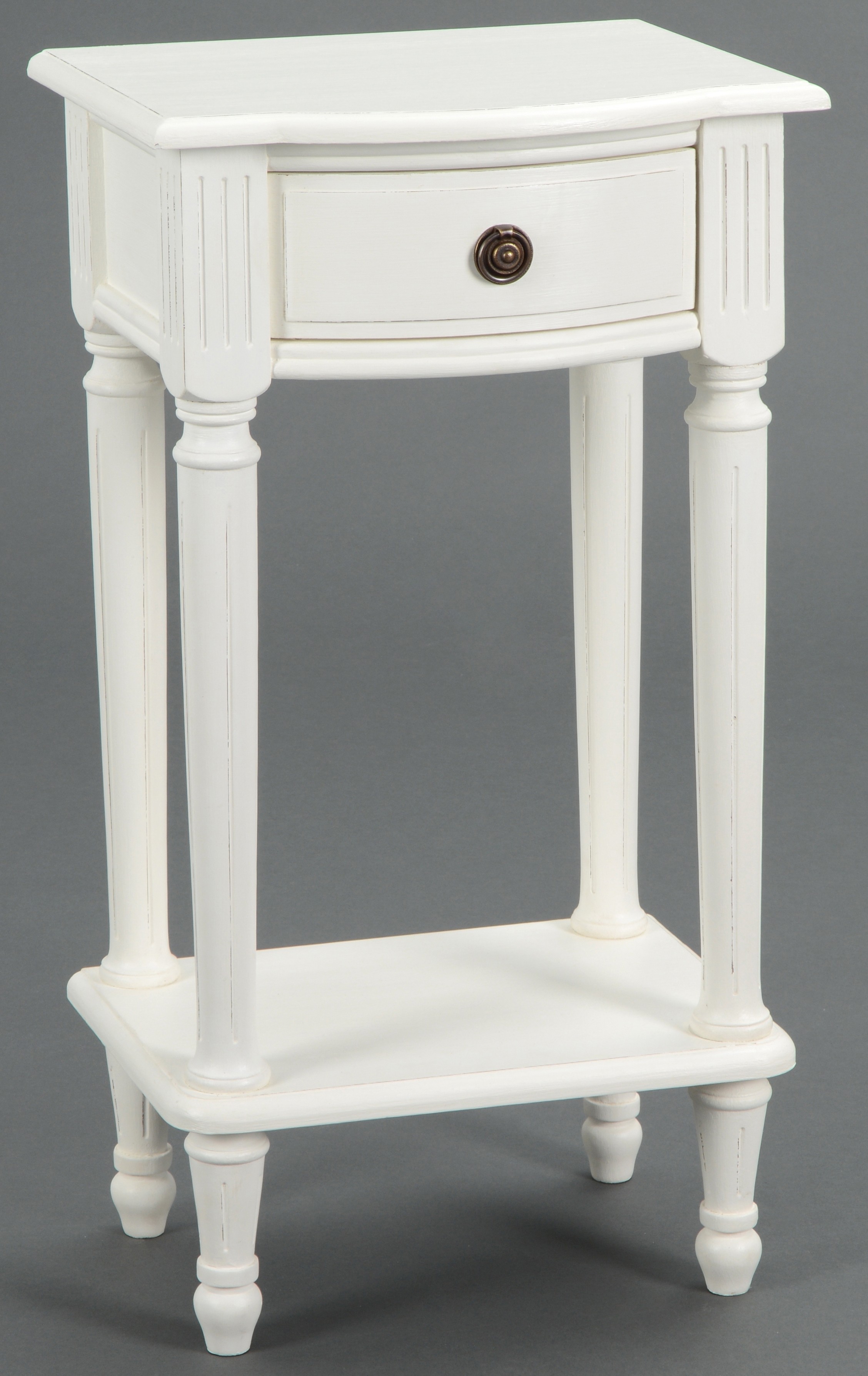 Chevet / Table téléphone Classique Chic AGATHE L45 X P30 X H75 Blanc