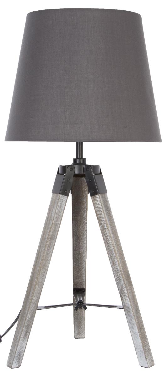 Grisé Trépied Bois Et D28xh58cm Coton Lampe Abat Gris Forme En Jour e2Ib9WEDYH
