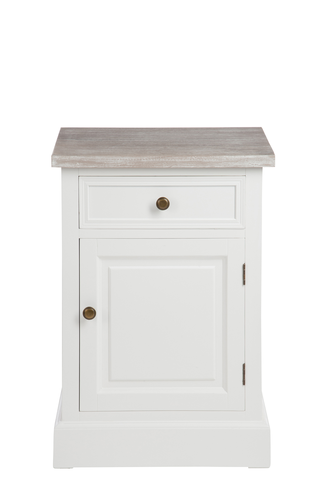 Table De Chevet En Bois Teinté Avec 1 Tiroir, 1 étagère Et 1 Porte - 50x40x60 Cm