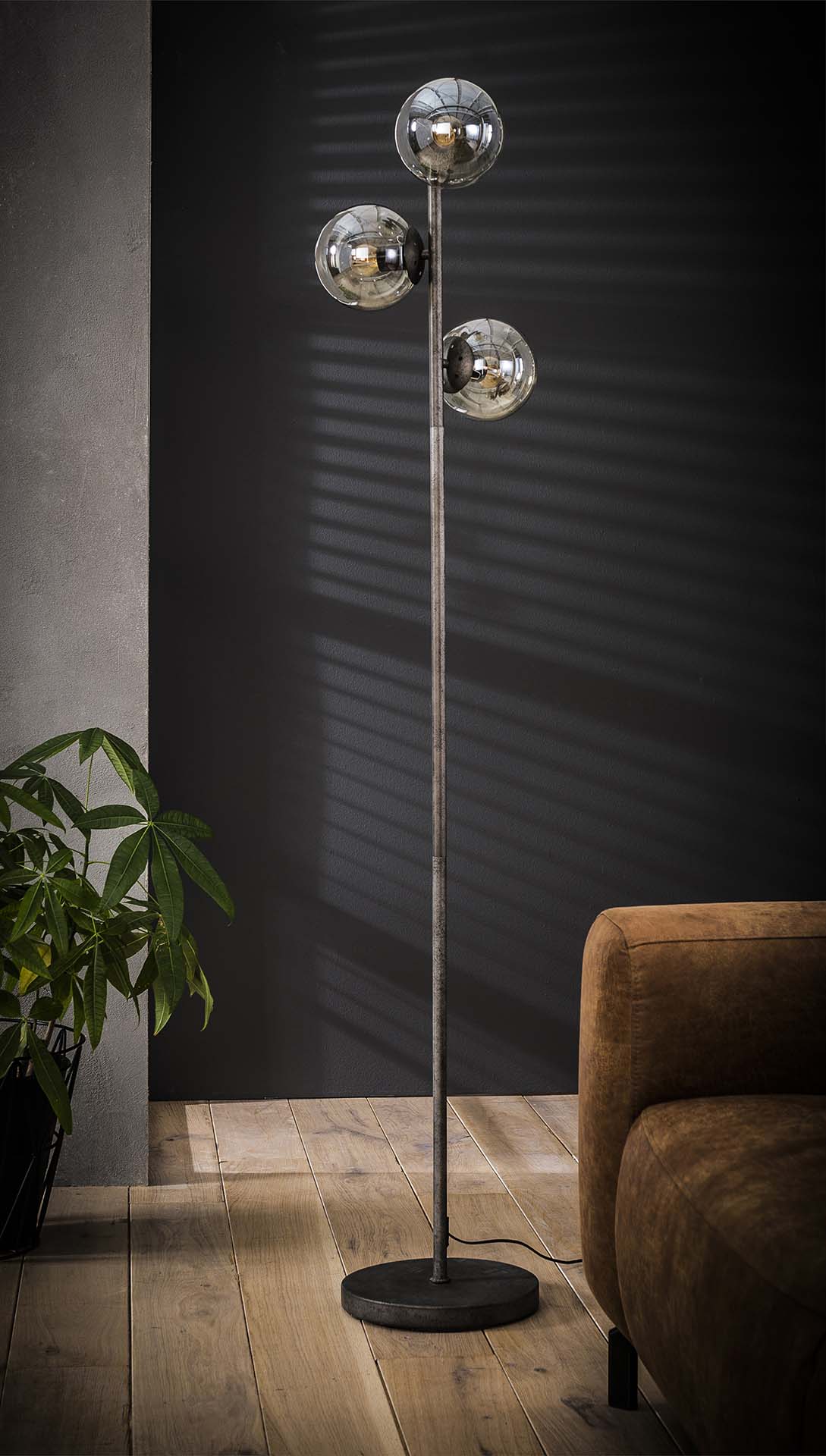 Lampadaire 3 Boules Vintage