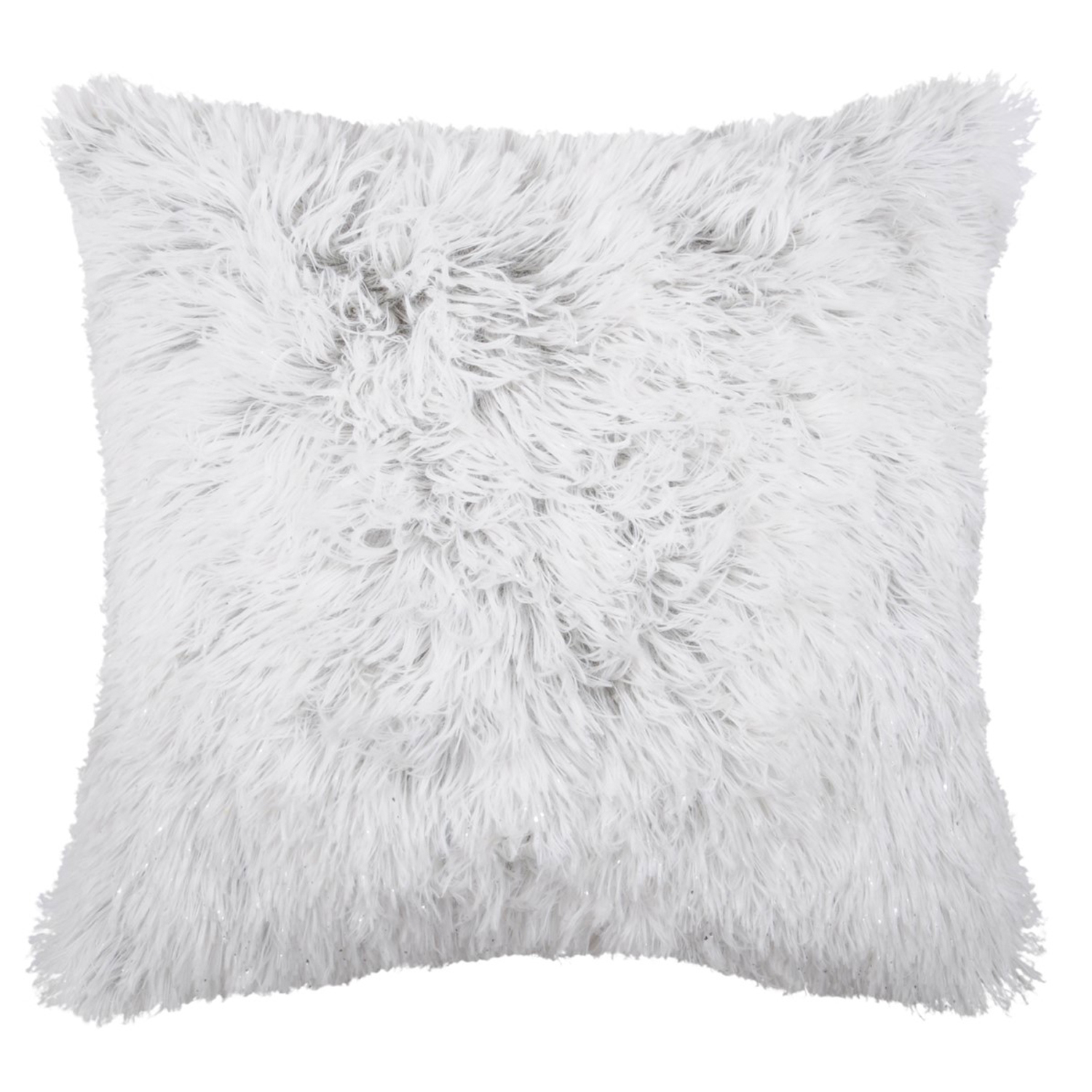 Housse De Coussin Fausse Fourrure Blanc —