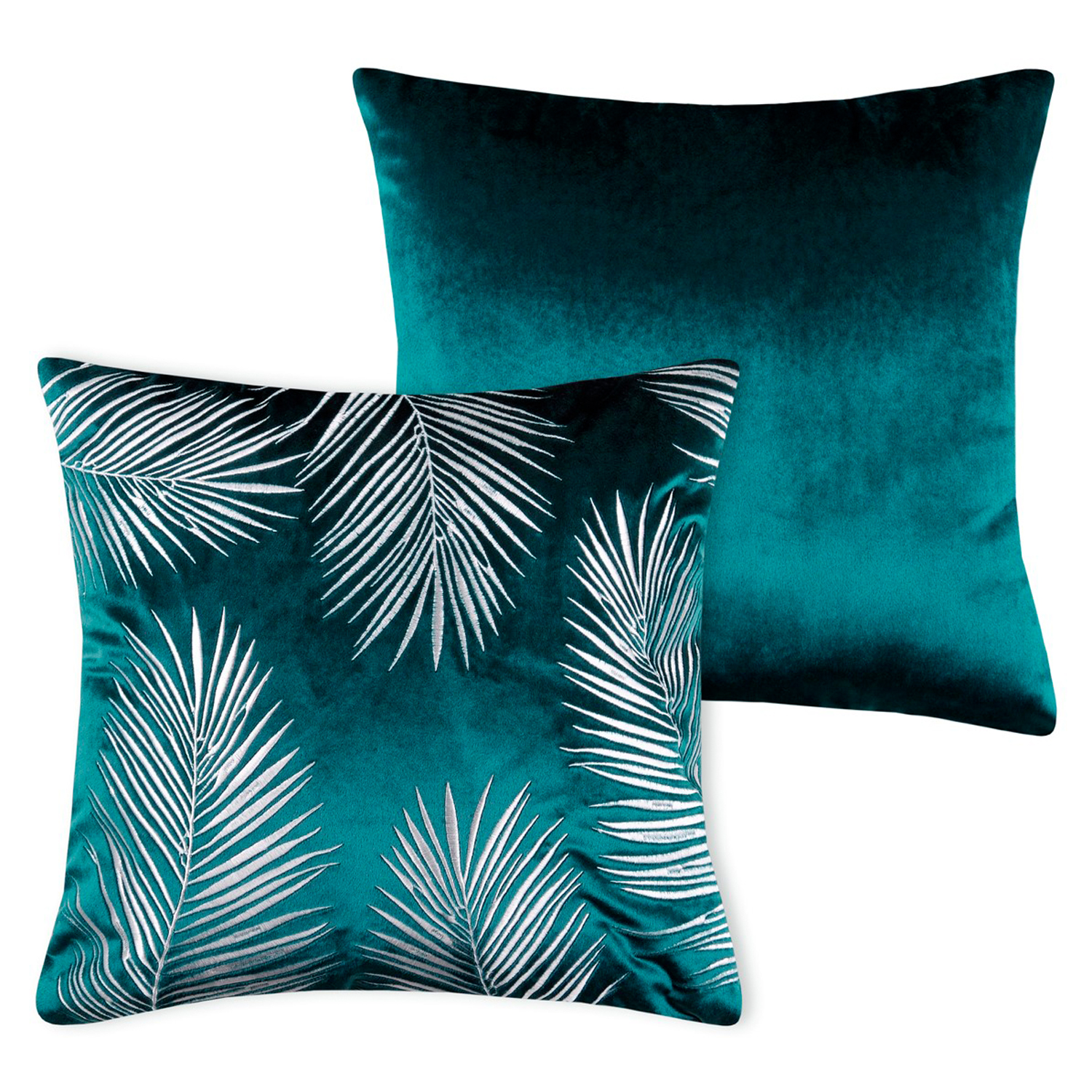 Lot De 4 Housses De Coussin Vert émeraude 45x45 Cm – Taies Décoratives Pour Canapé, Salon, Chambre – Fermeture Zip Cachée