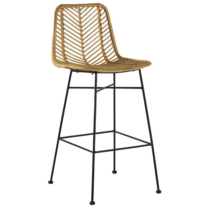 Chaise de bar rotin pieds métal CANADA Tabourets de bar / Chaises de bar Pier Import