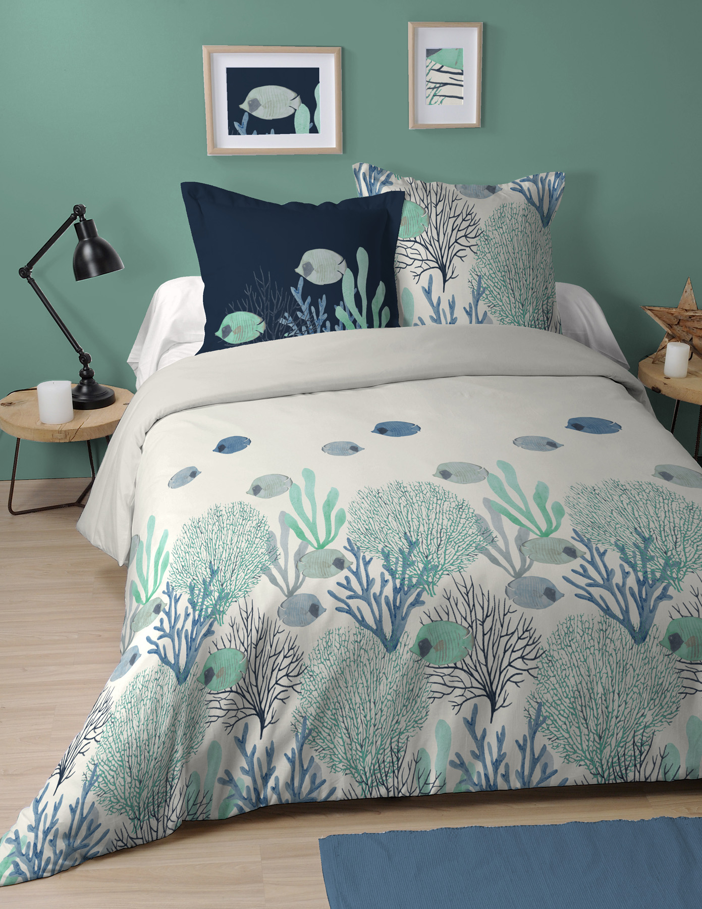 Parure De Lit Double Minecraft - Housse De Couette 240x220 Cm + 2 Taies D'Oreiller 65x65