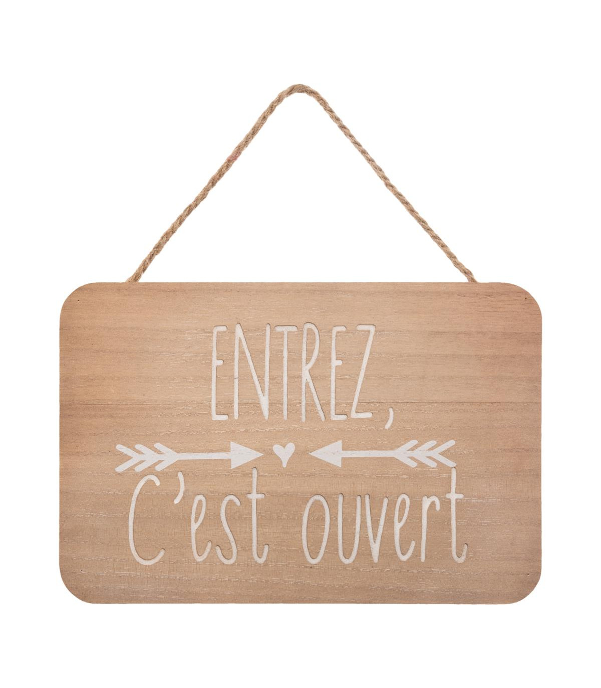 Plaque de porte "Entrez, c'est ouvert" Plaques messages Pier Import