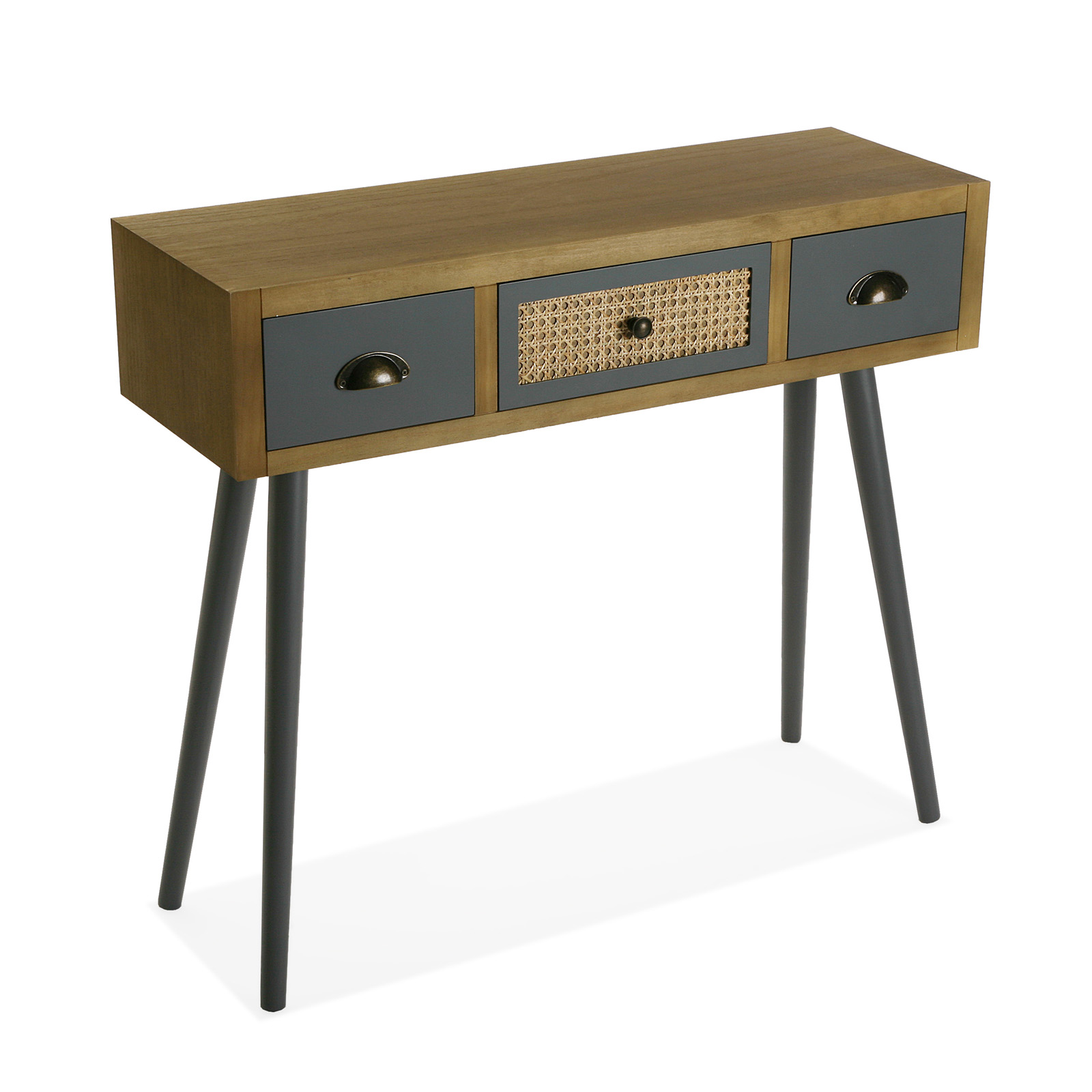 Console d'entrée bois cannage BURGOS | Consoles | Pier Import