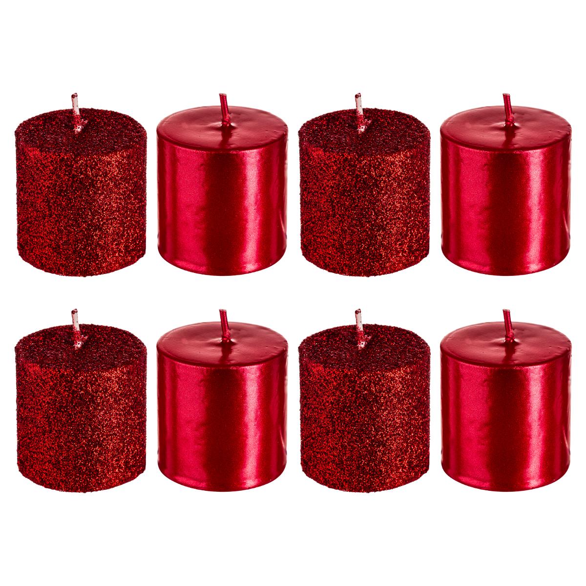 Lot de 4 Bougies Votives Rustic 4,5cm Gris