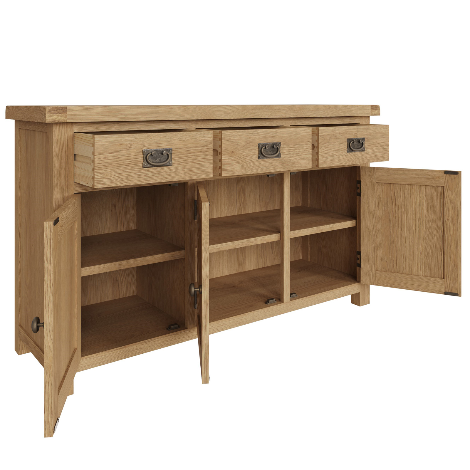 Buffet de salle à manger en bois clair 3 portes PUERTO Buffets