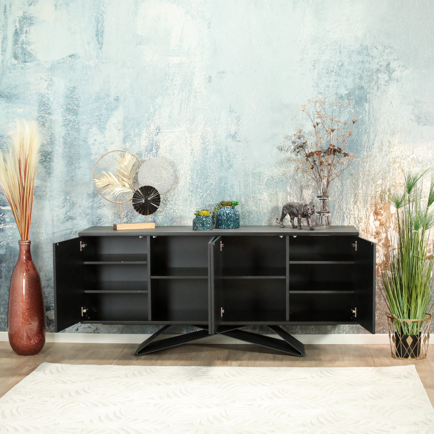 Buffet design en céramique anthracite LOMBARDIE Buffets / Bahuts