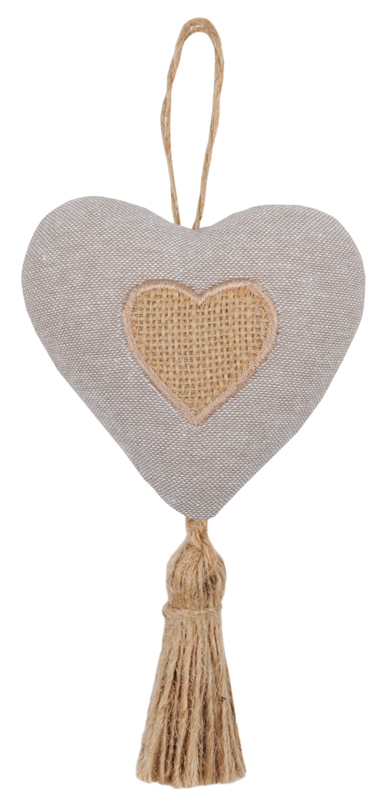 Cœur Déco Suspendu Gris Et Blanc - Paon - Décoration Murale Ou Porte - Fait Main