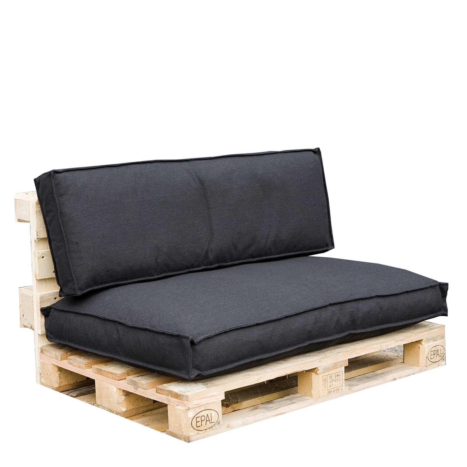 Gutekissen Coussin De Palette 120x80 Cm Gris Clair - Coussin D'Assise Confortable Pour Jardin Et Intérieur