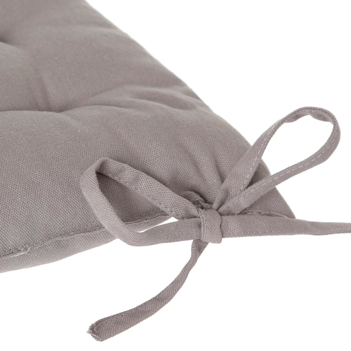 LILENO HOME Laura FUM Lot De 2 Coussins De Chaise Gris Clair 40x40x4,5 Cm - Intérieur & Extérieur - Résistant UV
