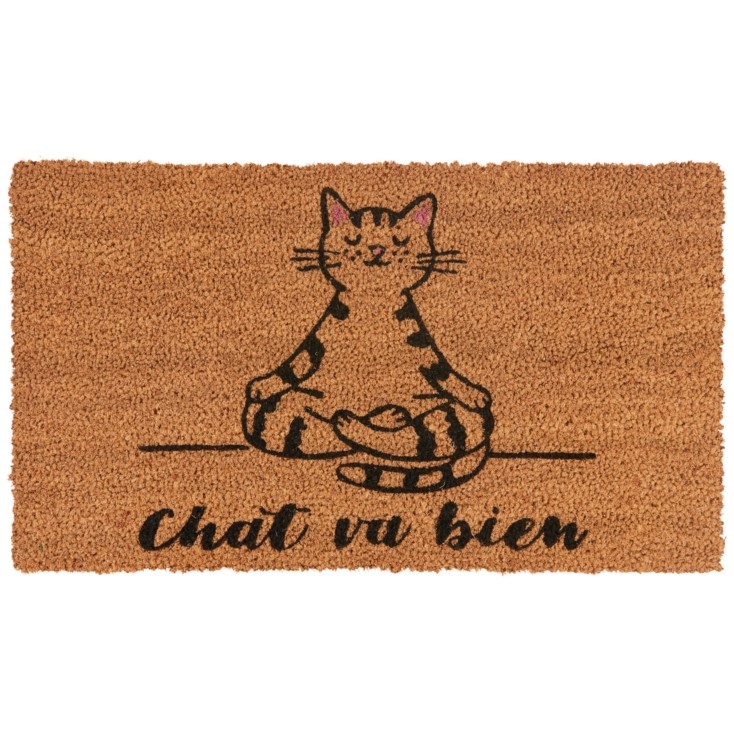 Paillasson Coco Pvc Chat Va Bien Dlp Derriere La Porte Dlp Pier Import