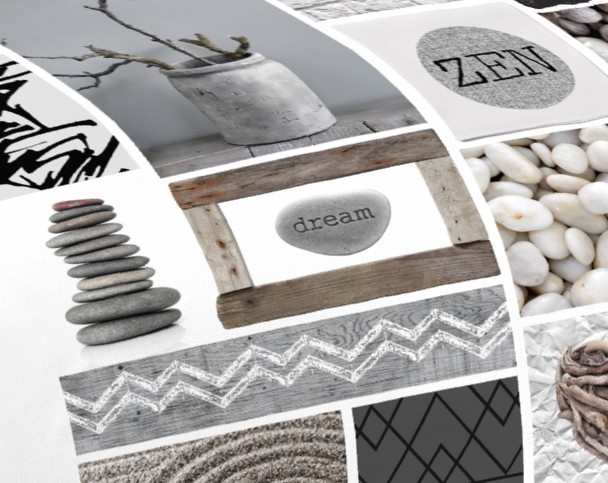 Parure de lit Zen romantique 260x240 housse de couette + 2 taies 63x63