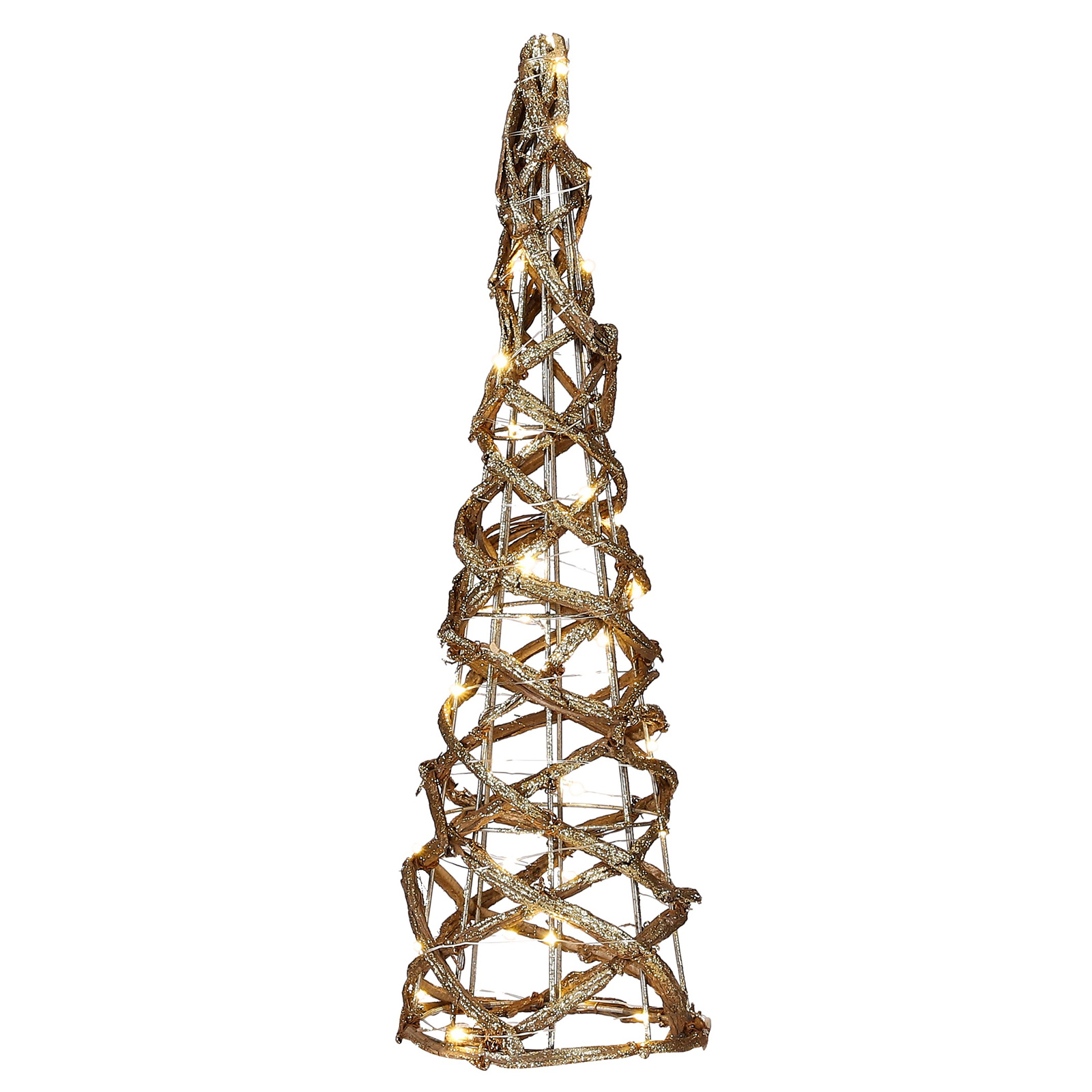 Sapin De Noël En Métal Doré 180 Cm - Acier Peint, Pour Intérieur/extérieur - Avec Support 64.5x64.5 Cm - 9