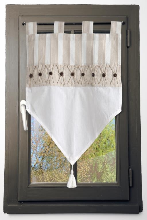 Rideaux Pour Petites Fenêtres Autrefois Brise Bise Et Enrouleur, Lin Brodé, Voilage Broderie, Style Rideau Salle De Bain