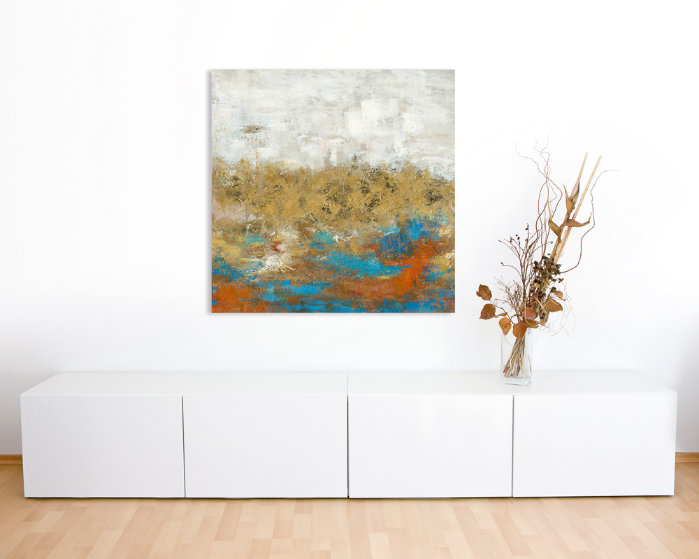Tableau arbre doré 70 x 100 cm