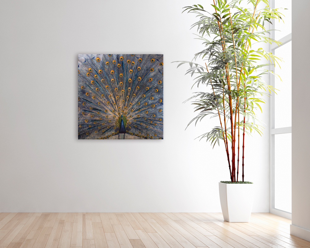 Tableau FORET Arbre Solitaire peinture tons noirs, blancs, beiges